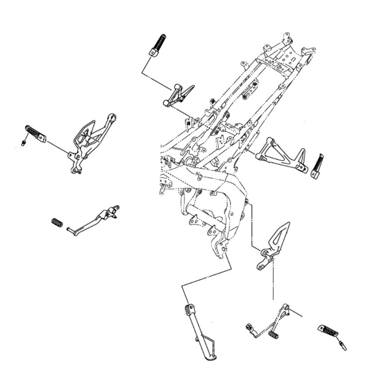 Bracket Footrest Driver Right Yamaha Mt 15 B7d F7443 00 7178